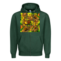 Sports Green St. Patrick's Chicken With Pot Of Gold Zipper Hoodie - FaDigitalArtStudio