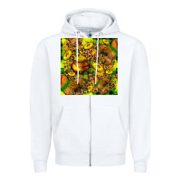 White St. Patrick's Chicken With Pot Of Gold Zipper Hoodie - FaDigitalArtStudio