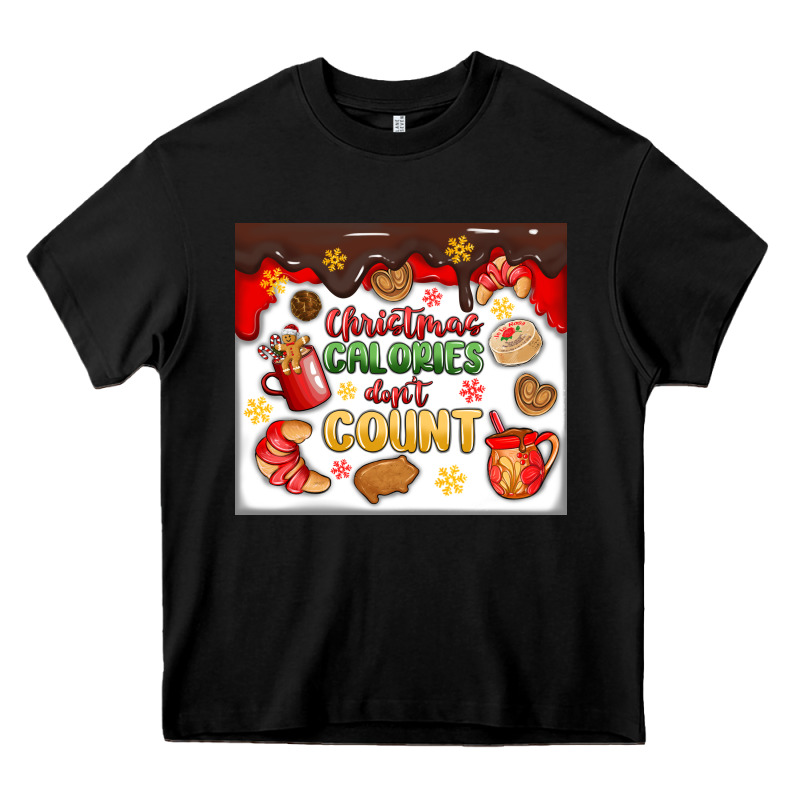 Christmas Calories Don't Count Heavy Core Tee by MaliasSmallBusiness | Teevron