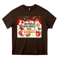 Chocolate Brown christmas calories don't count Heavy Core Tee - MaliasSmallBusiness