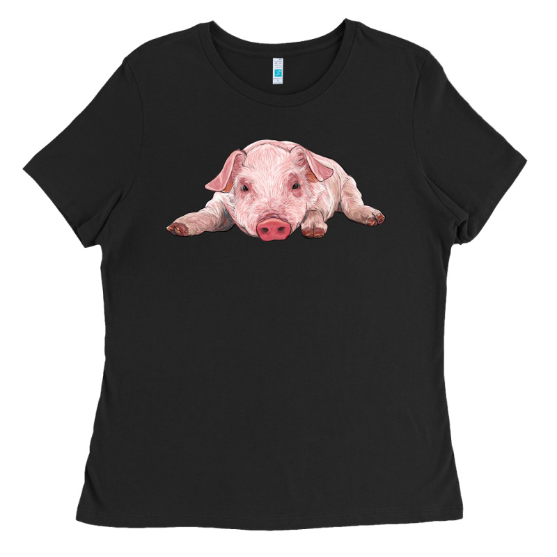 Baby Pig Ladies Tee by RanaPortraitStore | Teevron