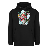 Black merry Christmas gnome Heavyweight Hoodie - CowhideDigitalArt