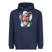 Navy merry Christmas gnome Heavyweight Hoodie - CowhideDigitalArt