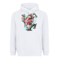 White merry Christmas gnome Heavyweight Hoodie - CowhideDigitalArt