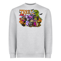 Heather Grey trick rawr treat Heavyweight Sweatshirt - FaDigitalArtStudio