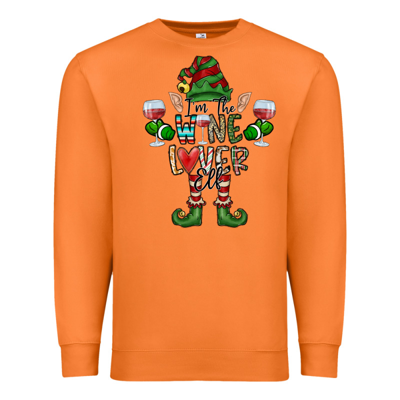 I'm The Wine Lover Elf Premium Sweatshirt by CowhideDigitalArt | Teevron