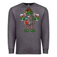 Charcoal Heather I'm The wine Lover Elf Premium Sweatshirt - CowhideDigitalArt