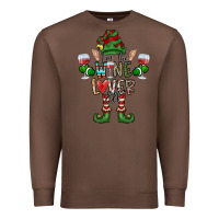 Chestnut I'm The wine Lover Elf Premium Sweatshirt - CowhideDigitalArt