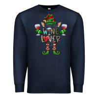 Navy I'm The wine Lover Elf Premium Sweatshirt - CowhideDigitalArt