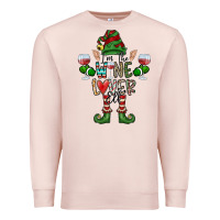 Pale Pink I'm The wine Lover Elf Premium Sweatshirt - CowhideDigitalArt