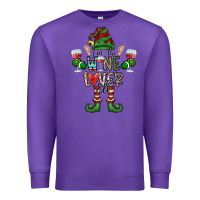Purple I'm The wine Lover Elf Premium Sweatshirt - CowhideDigitalArt