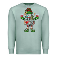 Seafoam I'm The wine Lover Elf Premium Sweatshirt - CowhideDigitalArt
