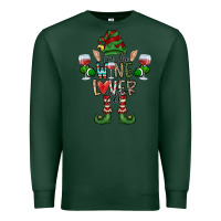 Sports Green I'm The wine Lover Elf Premium Sweatshirt - CowhideDigitalArt