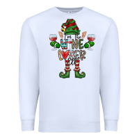 White I'm The wine Lover Elf Premium Sweatshirt - CowhideDigitalArt