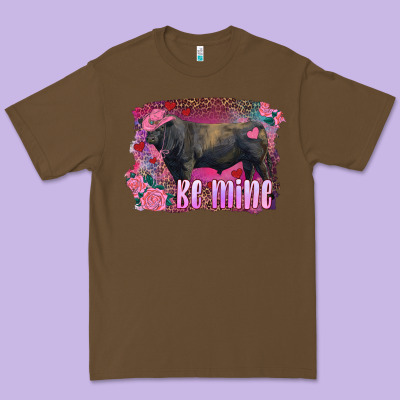 Be Mine Black Angus Bull Premium Tee Designed By Ranaportraitstore