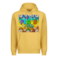 Antique Gold LGBTQ+ Proud Ally With Daisy Tumbler Premium Hoodie - BundleAndBundleShop