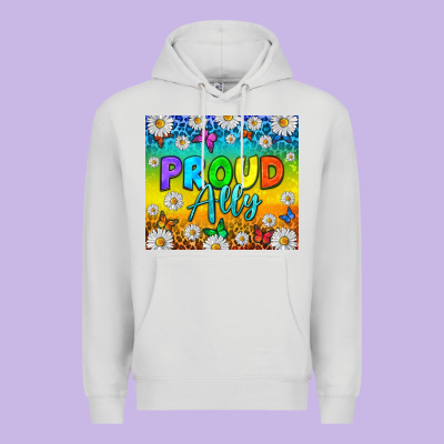 Lgbtq+ Proud Ally With Daisy Tumbler Premium Hoodie Designed By Bundleandbundleshop