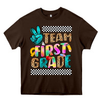 Chocolate Brown team first grade Heavy Core Tee - NancyCooperArtShop