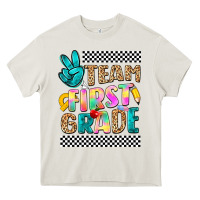 Cream team first grade Heavy Core Tee - NancyCooperArtShop