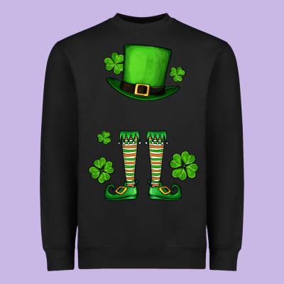 Custom Name St. Patrick's Leprechaun Heavyweight Sweatshirt Designed By Oliviacreatesart