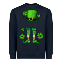 Navy Custom name St. Patrick's leprechaun Heavyweight Sweatshirt - OliviaCreatesArt