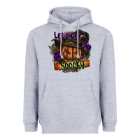 Heather Grey lets get spooky Heavyweight Hoodie - SublimationCraftShop
