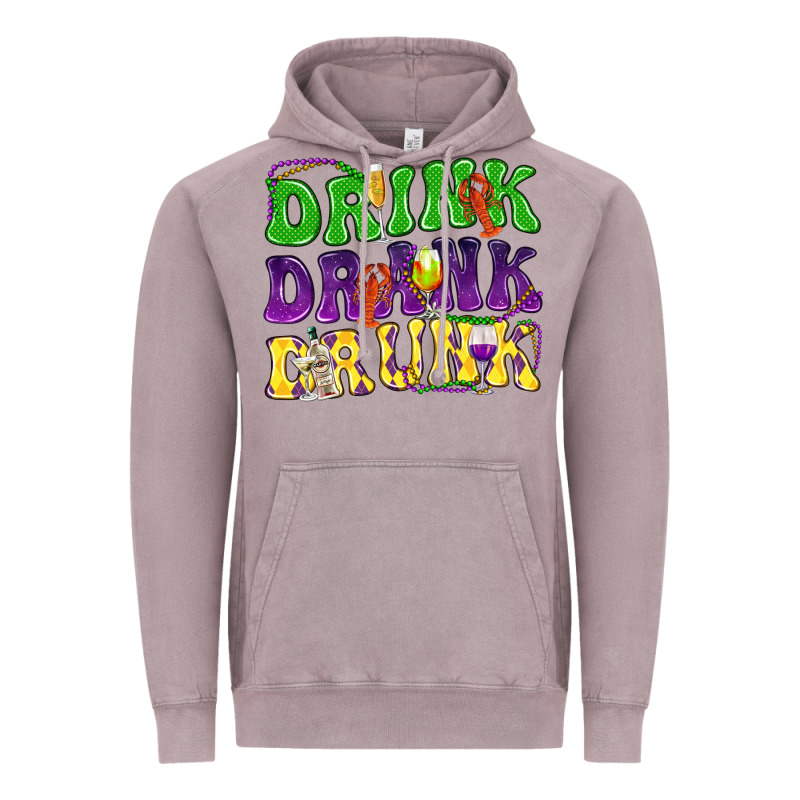 Drink Drank Drunk Vintage Hoodie by NancyCooperArtShop | Teevron