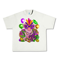 Pistachio Mardi Gras pig Urban Heavy Tee - NancyCooperArtShop