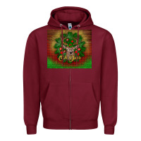 Burgundy oh deer Zipper Hoodie - BundleAndBundleShop