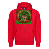 Red oh deer Zipper Hoodie - BundleAndBundleShop