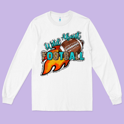 Wild About Football Long Sleeve Tee Designed By Howdyjamesfarm