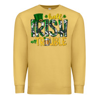 Antique Gold Half Irish All Trouble Premium Sweatshirt - CowhideDigitalArt