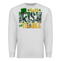 Dove Grey Half Irish All Trouble Premium Sweatshirt - CowhideDigitalArt
