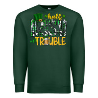Sports Green Half Irish All Trouble Premium Sweatshirt - CowhideDigitalArt