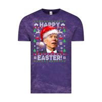 Cloud Purple Santa Joe Biden Happy Easter Ugly Christmas Vintage Tee - maiPhamDesign