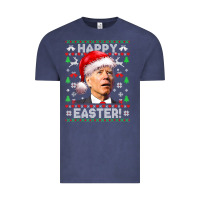 Vintage Denim Santa Joe Biden Happy Easter Ugly Christmas Vintage Tee - maiPhamDesign