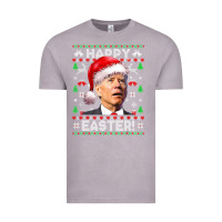 Vintage Zinc Santa Joe Biden Happy Easter Ugly Christmas Vintage Tee - maiPhamDesign