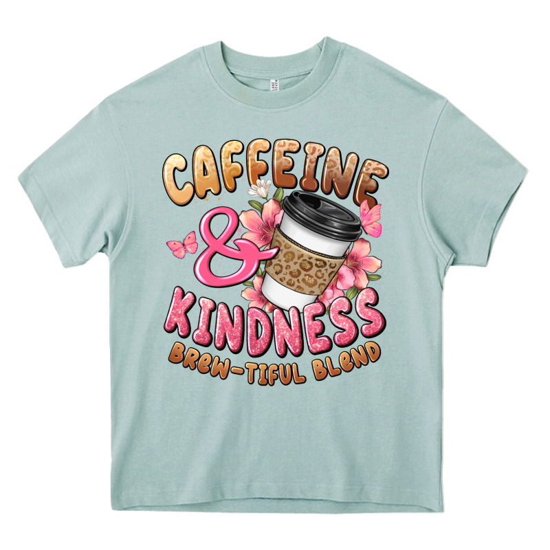 Caffeine And Kindness Brewtiful Blend Heavy Core Tee by JahusDesignShop | Teevron