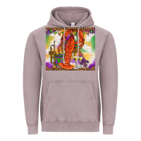 Vintage Zinc Mardi Gras crawfish Vintage Hoodie - NancyCooperArtShop