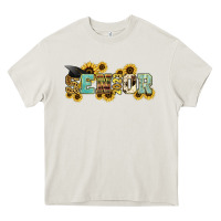 Cream senior 2023 sunflower Heavy Core Tee - NancyCooperArtShop