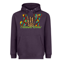 Plum joy Christmas Rockin Heavyweight Hoodie - CowhideDigitalArt