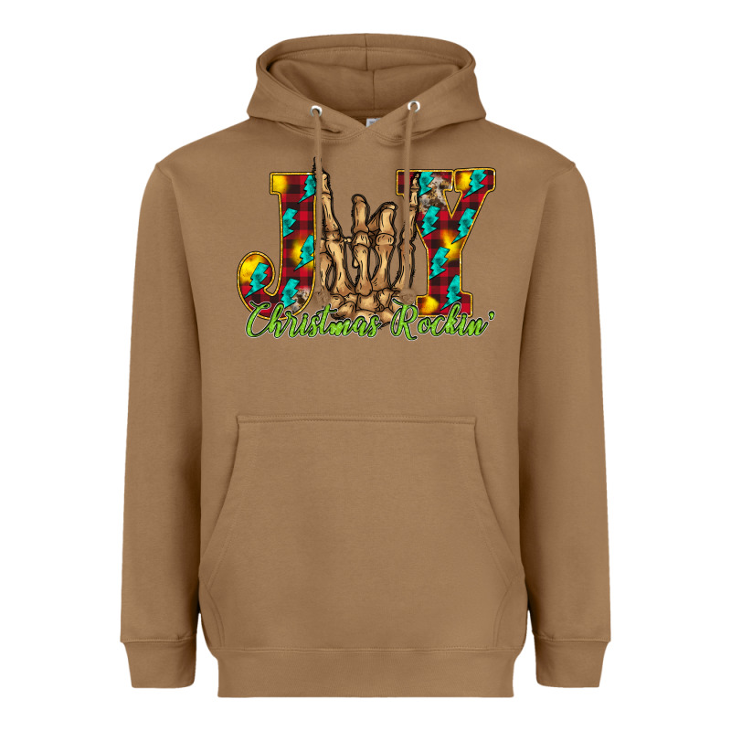 Joy Christmas Rockin Heavyweight Hoodie by CowhideDigitalArt | Teevron