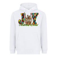 White joy Christmas Rockin Heavyweight Hoodie - CowhideDigitalArt