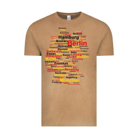Vintage Camel germany map silhouette towns cities flag berlin travel t shirt Vintage Tee - maiPhamDesign