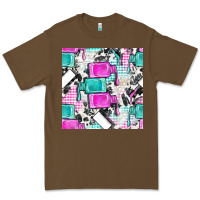 Cacao nail polish with cowhide and plaid seamless pattern bbs Premium Tee - BundleAndBundleShop