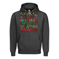 Charcoal Heather santa claus reindeer hallmark hot chocolate christ Zipper Hoodie - FaDigitalArtStudio