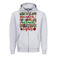 Heather Grey santa claus reindeer hallmark hot chocolate christ Zipper Hoodie - FaDigitalArtStudio