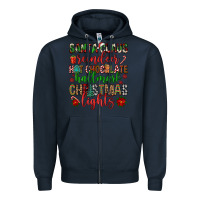 Navy santa claus reindeer hallmark hot chocolate christ Zipper Hoodie - FaDigitalArtStudio