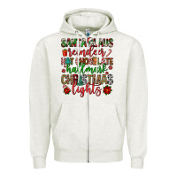 Oatmeal Heather santa claus reindeer hallmark hot chocolate christ Zipper Hoodie - FaDigitalArtStudio