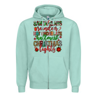 Seafoam santa claus reindeer hallmark hot chocolate christ Zipper Hoodie - FaDigitalArtStudio